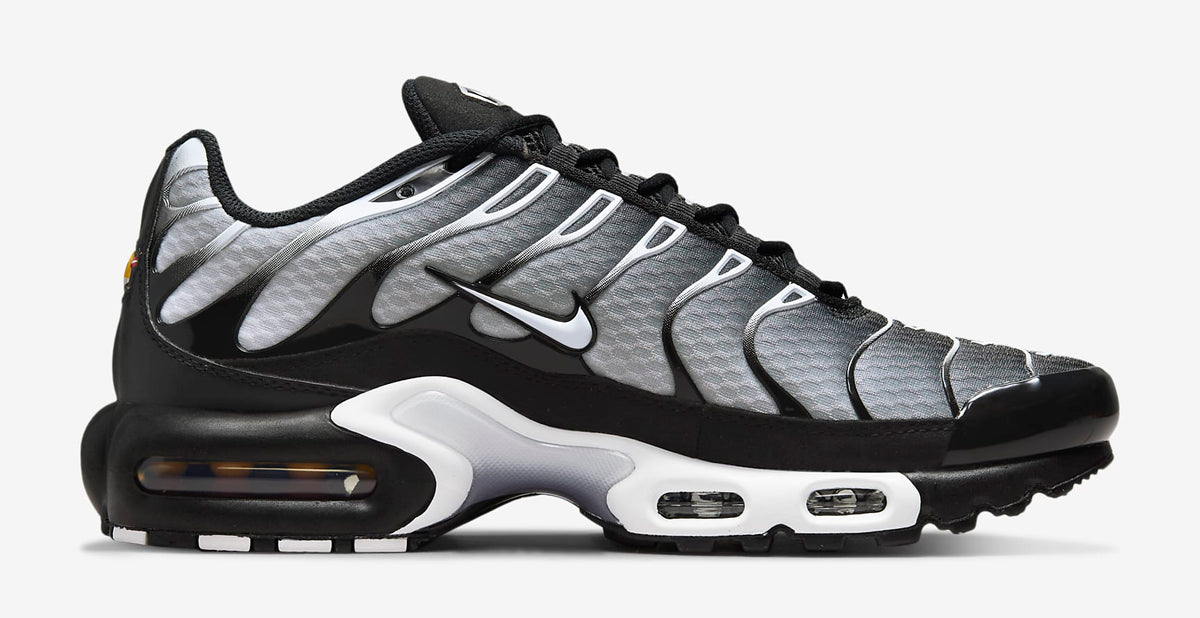 Nike Air Max Plus Available in Black/Metallic Silver/White