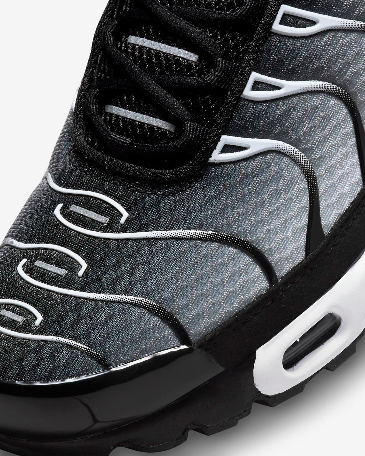 Nike Air Max Plus Available in Black/Metallic Silver/White